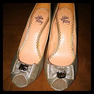 Sparkling silver shoes